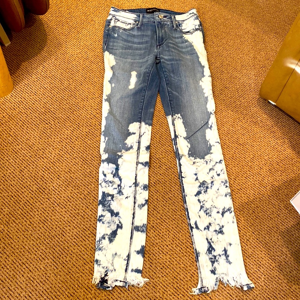 Black orchid bleach tie dye jeans